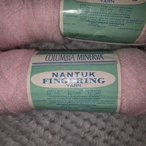 2 VINTAGE 100% Orion Acrylic Yarn -DK Wt Columbia Minerva Baby Pink #5512